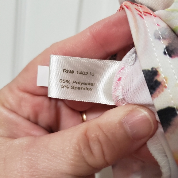 Boston Proper sleeveless v neck hi low handkerchief cut in front animal print S - Picture 12 of 14